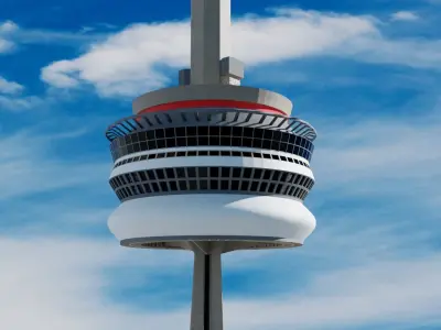 CN Tower Toronto City Canada 3D model