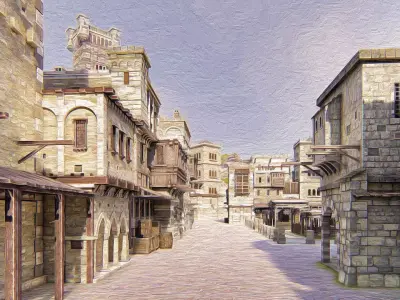 Medieval City 3D model