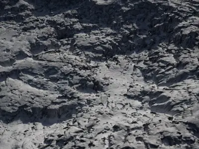 The surface of a crater  The surface of an alien planet  3D model