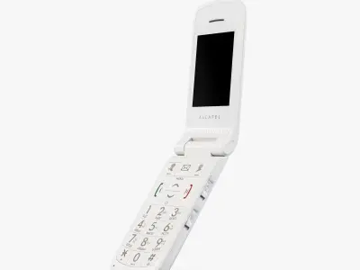 Alcatel One Touch 536 White Low-poly 3D model