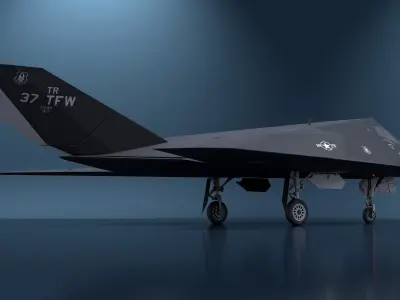  Lockheed F-117 Nighthawk Stealth Aircraft Simplified 