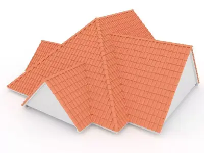 Realistic Roof Shingles 10 3D model