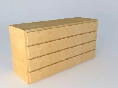 Chest of Drawers DOORS HKOM4S 9 17 BRW Milano Oak 3D model