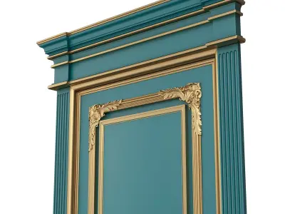 Carved Door Classic 01803 Low-poly 3D model