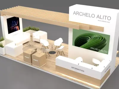 3d booth stand exhibition 3D model