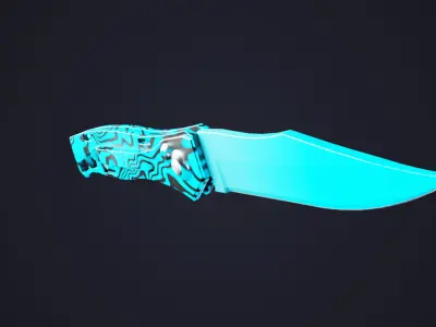 Combat Knife Low-poly 3D model