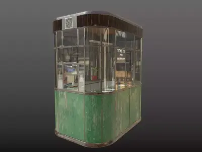 Ticket - Information Booth 3D model
