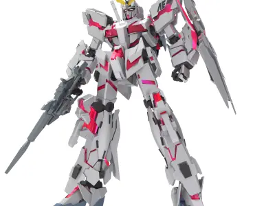 RX-0 Unicorn Gundam 3D model