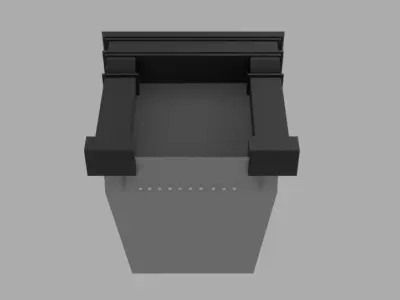 Fireplace with door 3D model