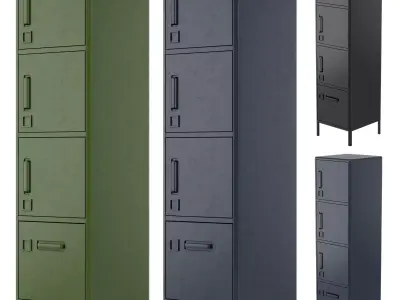 IKEA - IDASEN Tall cabinet with drawer and door 3D model