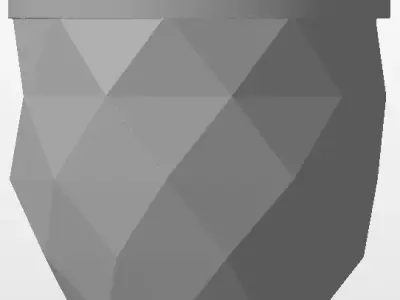 Outdoor Concrete Flower Pot 3D model