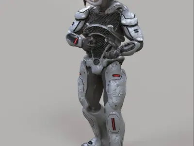 Robot K78 Low-poly 3D model