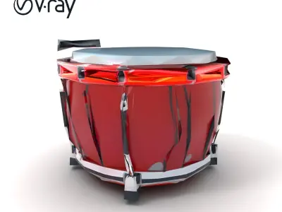 Interactive Musical Drum with Flashing Lights model pack Low-poly 3D model
