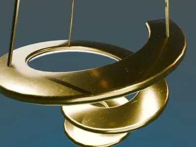 Modern Spiral Pendant Light Low-poly 3D model purchase