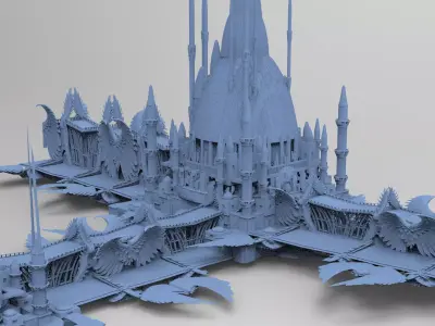 Persian Sci-Fi Palace 7 3D model