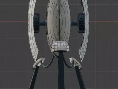 TURRET SCENE  Low-poly 3D model