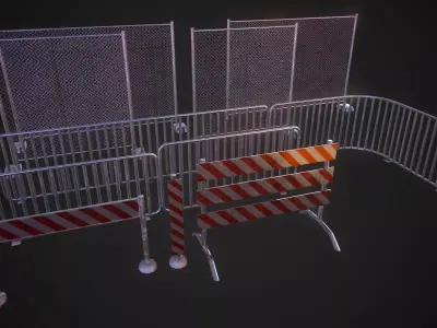 Street Props Bundle 01 Low-poly 3D model