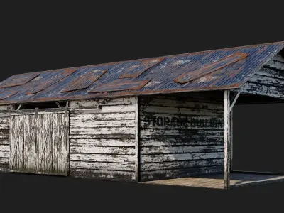 25-26-27-28 - Farm Buildings 4K PBR GameReady Low-poly 3D model
