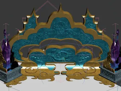 Religion - light curtains 3D model