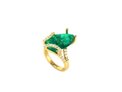 Women Ring  Render 3dm STL OBJ FBX Details 3D print model 241
