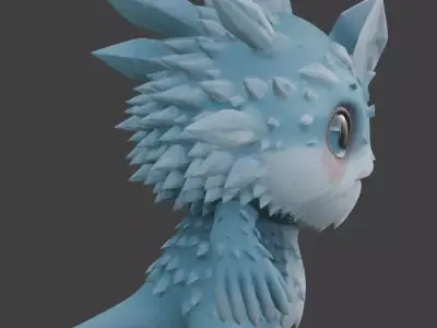 Friendly Frostling 3D Character Low-poly 3D model