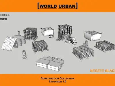 WORLD URBAN Construction Collection Low-poly 3D model