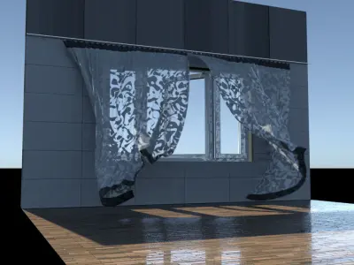 Animated Curtain 3D model