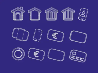 Bank Finance Money Themed 3D Model Set Customisable 3d Icons Low-poly 3D model