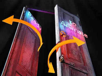 3D exterior rural door Collection Low-poly 3D model