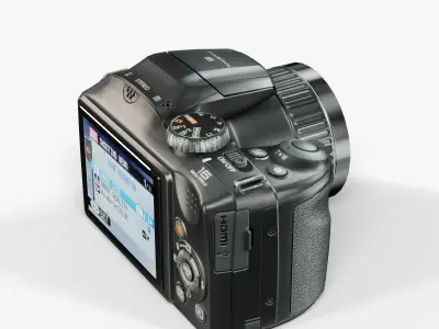 Fujifilm FinePix S6800 bridge digital camera Low-poly 3D model