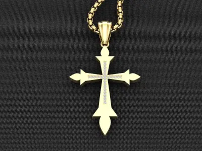 Cross Light Gold 3CP090 3DM STL 3D model