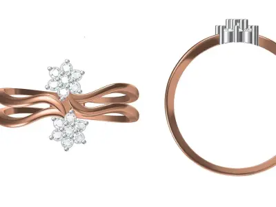 Light Weight Wedding Engagement Women Ring STL JCD Details 3D print model
