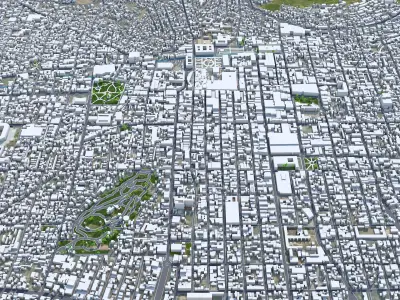 Toluca de Lerdo Mexico 35km AI Low-poly 3D model