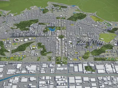 Changwon Low-poly 3D model