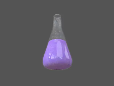 Laboratory Bottle v2 002 Low-poly 3D model