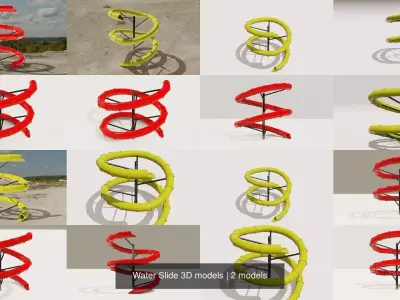Water Slide 3D models 3D Model Pack
