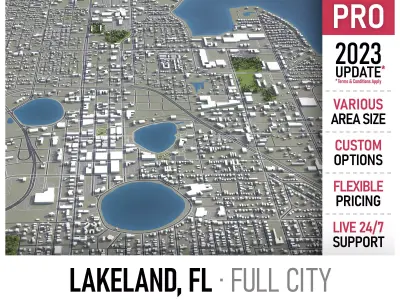 Lakeland  Low-poly 3D model