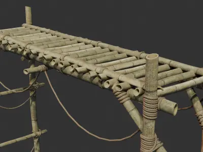 Bamboo Bridge 3D model