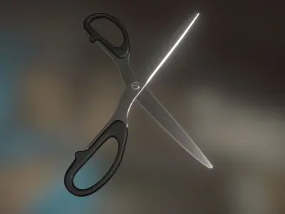 Scissors Rigged And Animated Clean Version Low-poly 3D model
