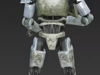 Holographic Stealth Infantry 3D Model Low-poly 3D model