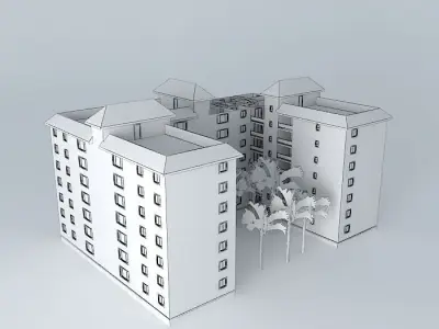 Apartment Complex Building Free 3D model