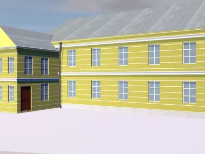 Village house 3D model 2
