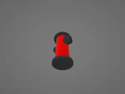 Low Poly Fire Hydrant Low-poly 3D model