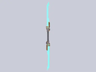 Sci fi elite twinblade Low-poly 3D model