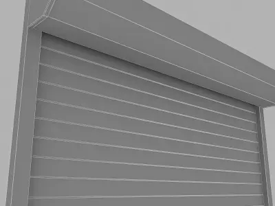 Shutter garage door Low-poly 3D model