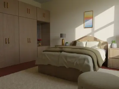 bedroom scene model 2 3D model