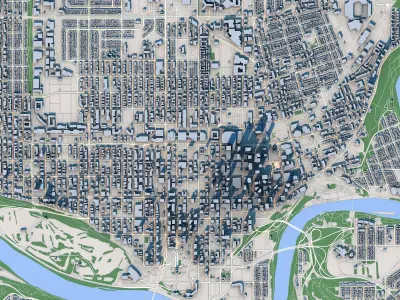 Edmonton City Canada 3D model