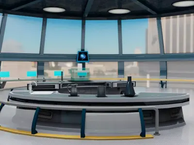 sci-fi liquid lab Low-poly 3D model