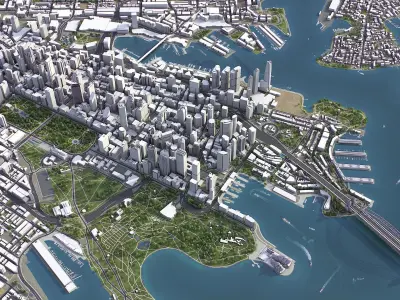 Sydney Low-poly 3D model