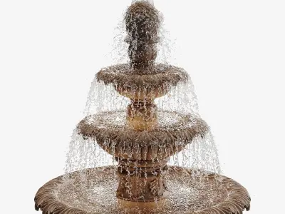 Classic fountain 3D model buy